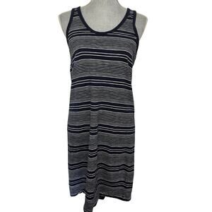 Gap Navy Striped Sleeveless Racerback Dress Size Medium Tall Nautical Beachy